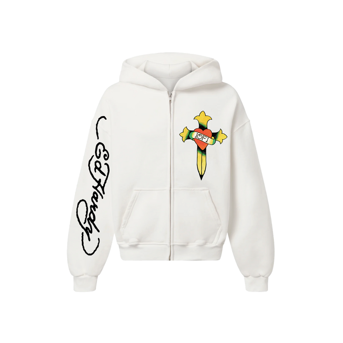 1of1 Ed Hardy "Love Is A Gamble" Zip Up Hoodie