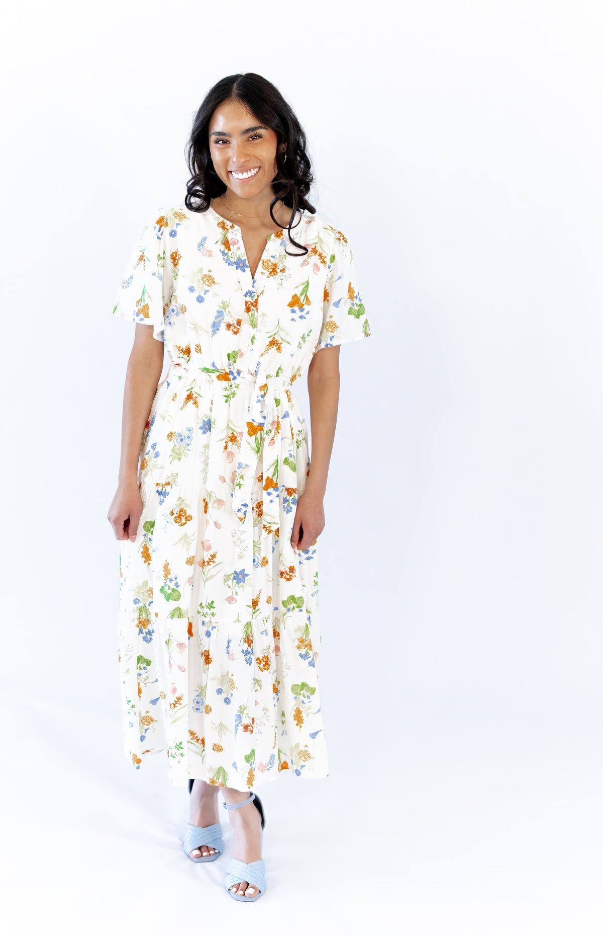 Kimmy Floral Midi Dress ⤫ Restocked