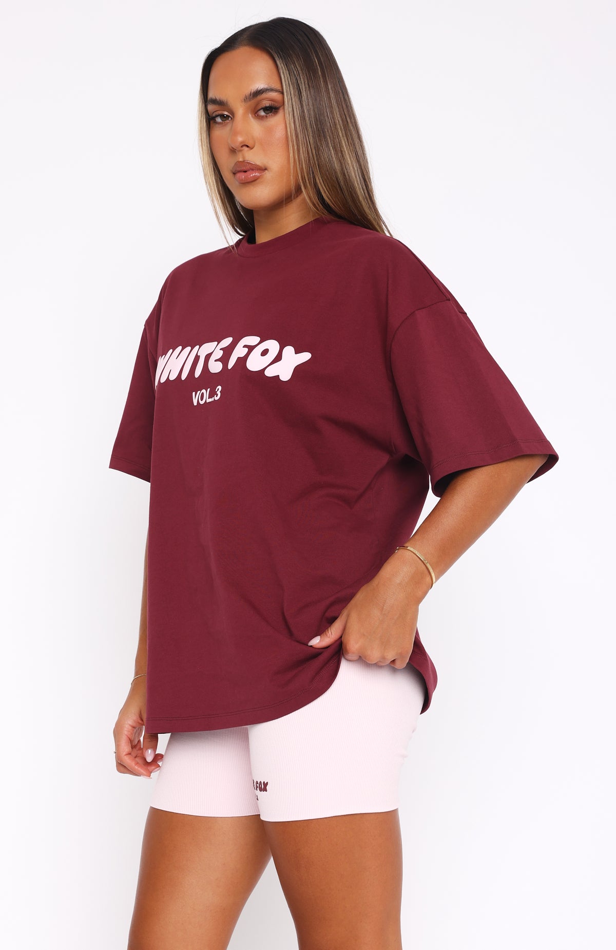 Offstage Oversized Tee Red Velvet