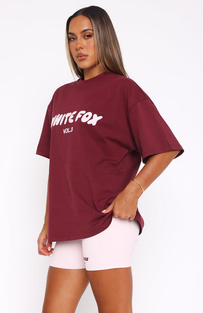 Offstage Oversized Tee Red Velvet