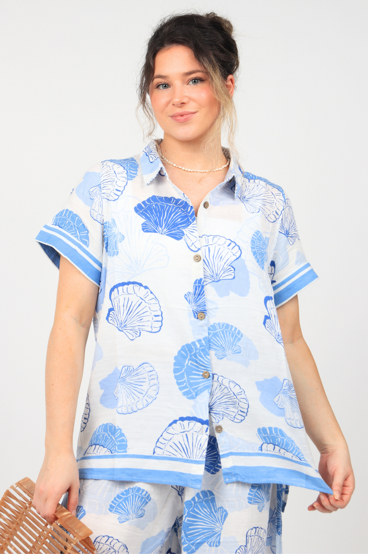 Jordan Shell Print Button Up Shirt