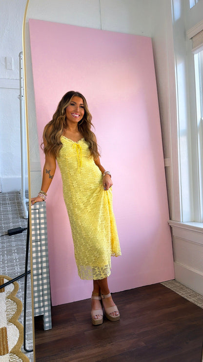 Flower Girl Maxi Dress, Banana Yellow