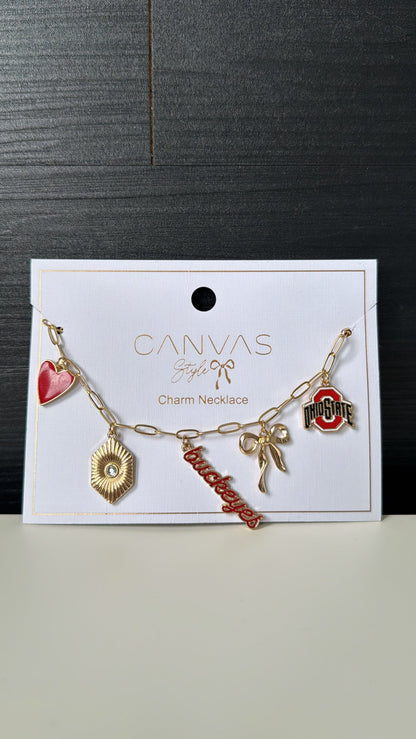 Buckeyes Paper Clip Charm Collector Necklace