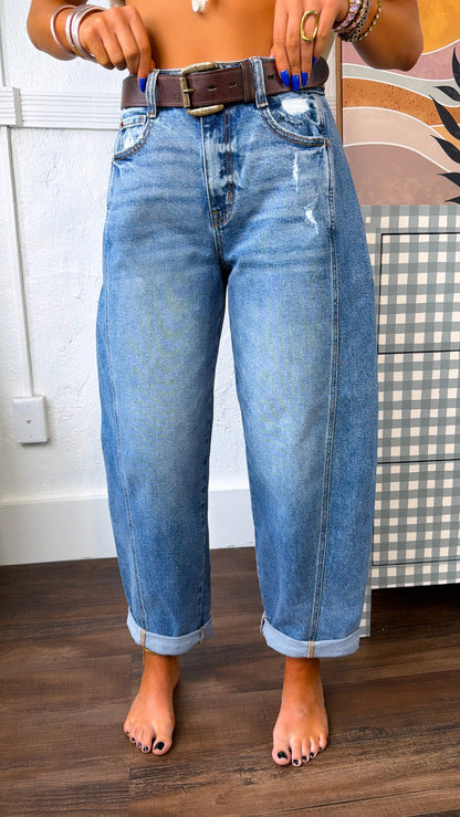 City Sculpt Barrel Jean, Medium