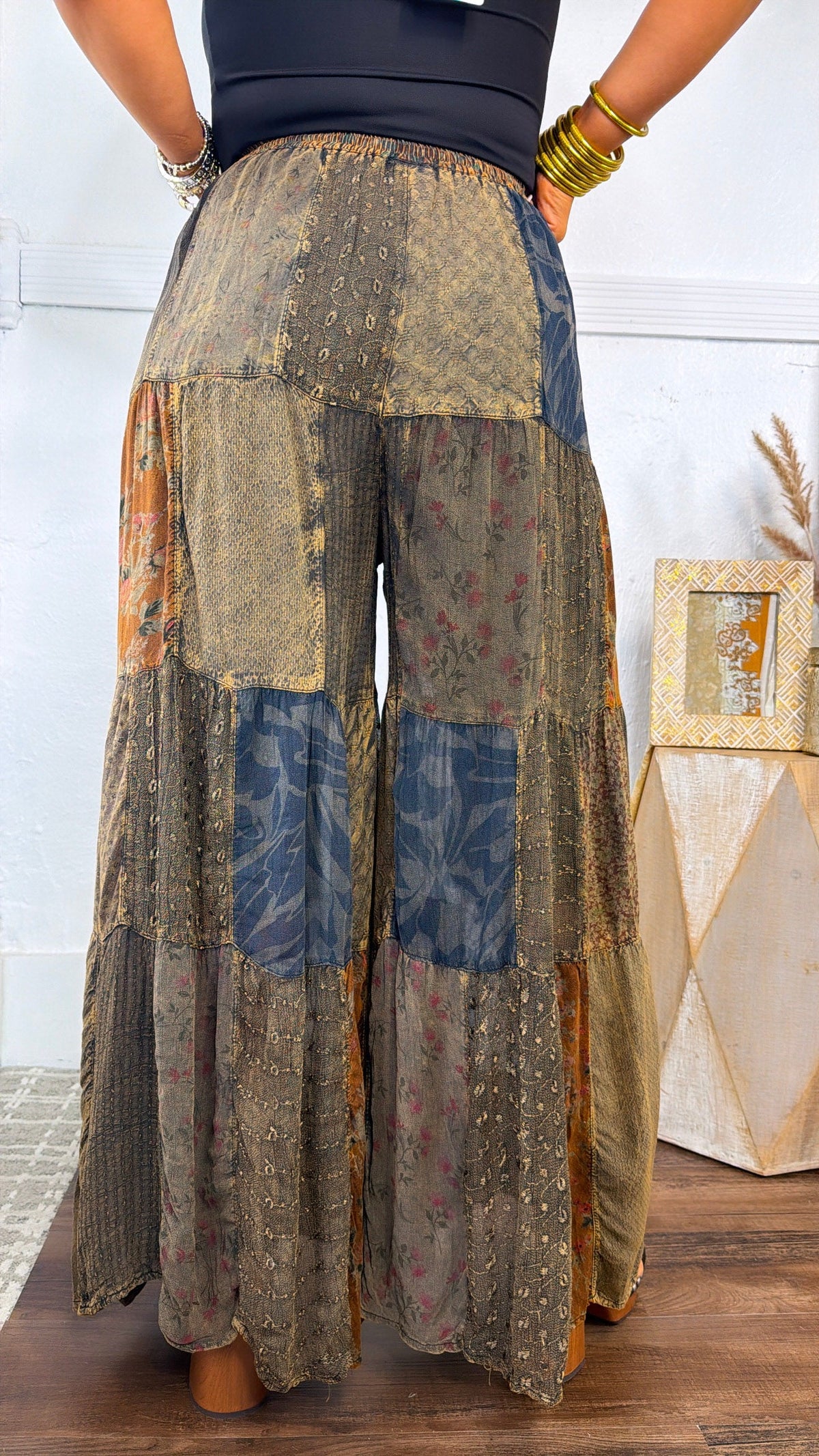 Mossy Path Patchwork Pant, Amber