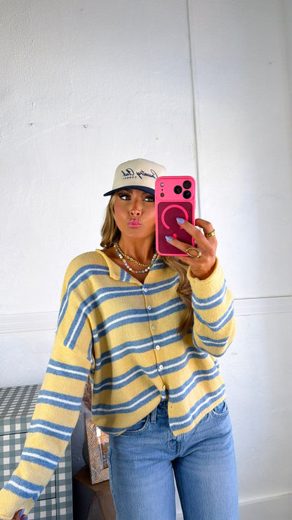 Multi Striped Button Down, Honey