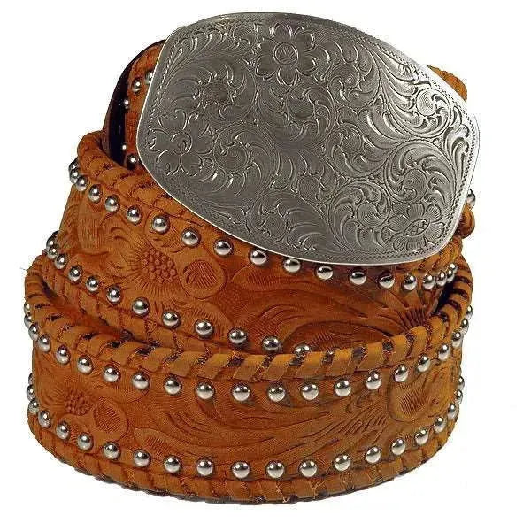 3D Floral Tooled Leather - Womens Belt - Hatcountry
