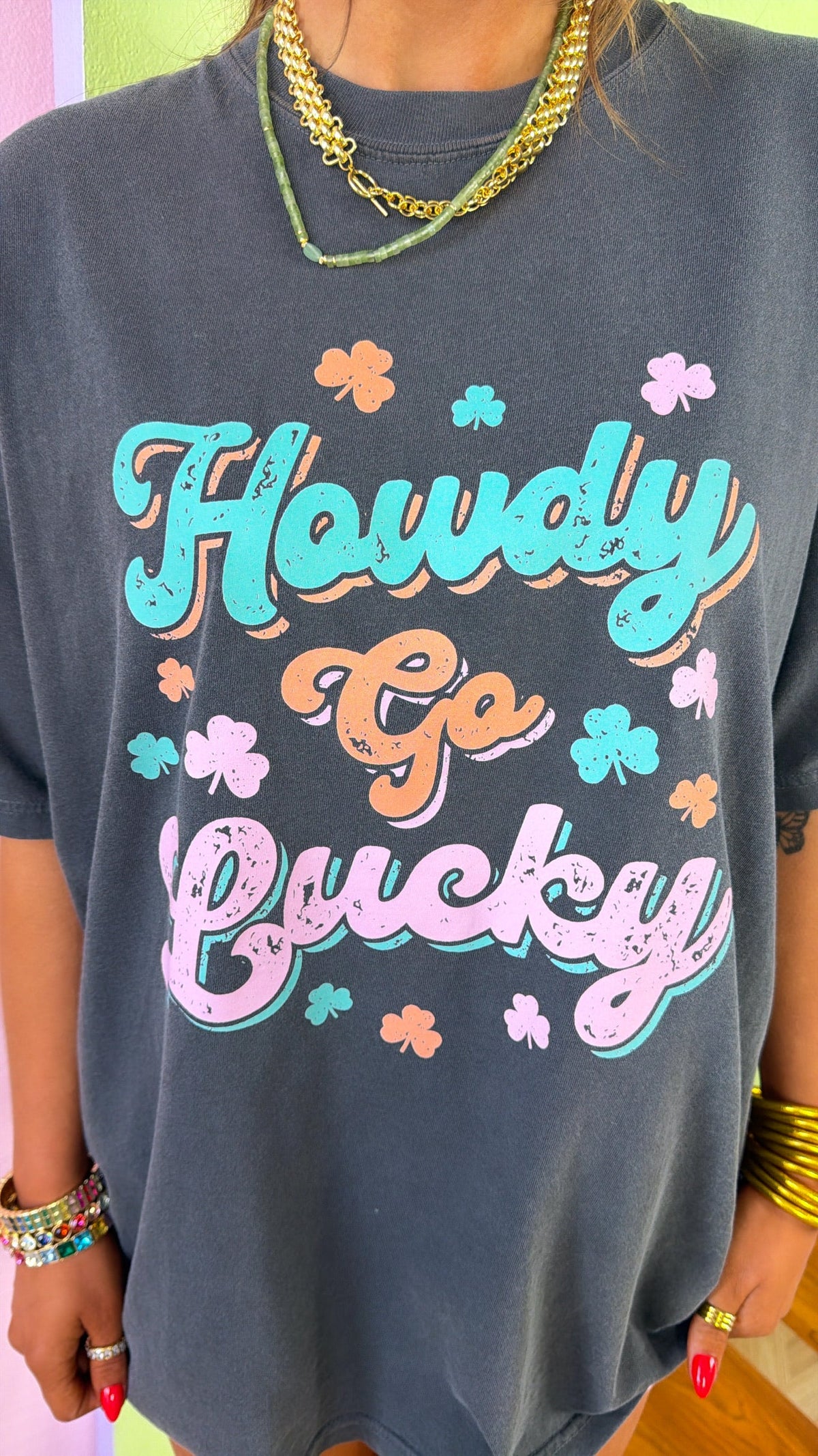 Howdy Go Lucky Graphic Tee, Pepper