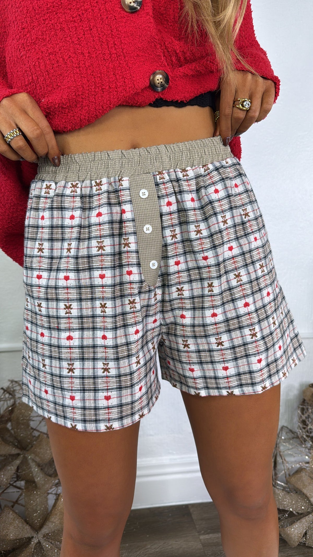 North Pole Nights Boxer Short, Taupe Combo