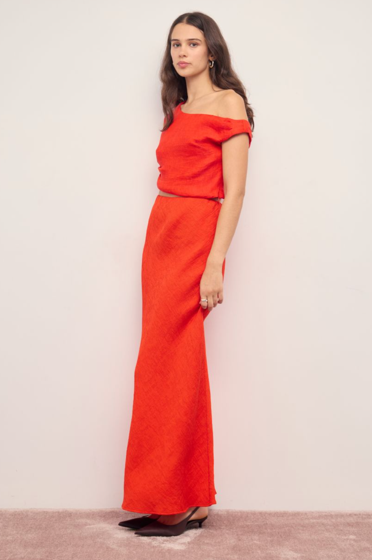 Selma Textured Bias Skirt