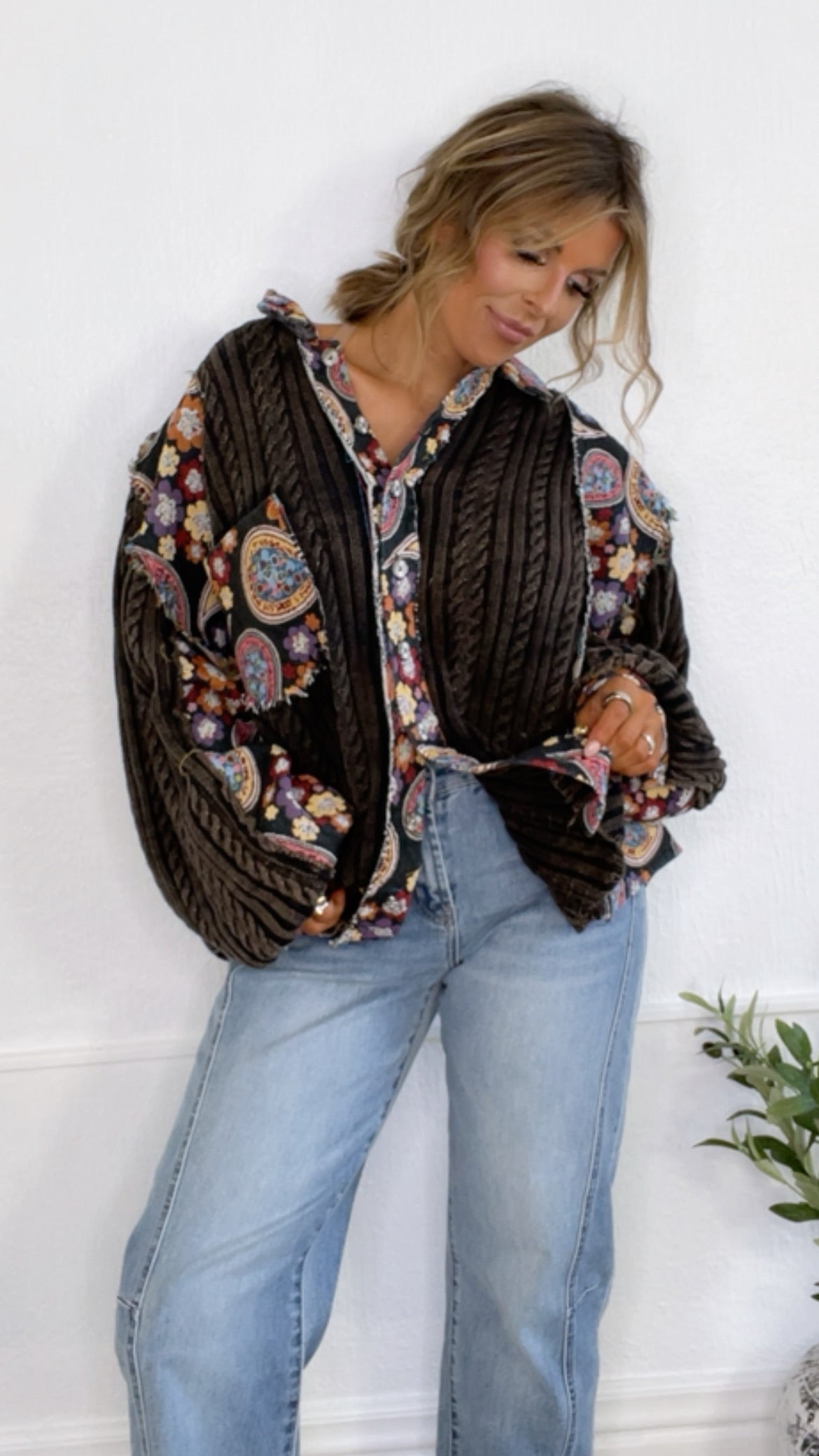 Celestial Paisley Cardigan, Black Multi