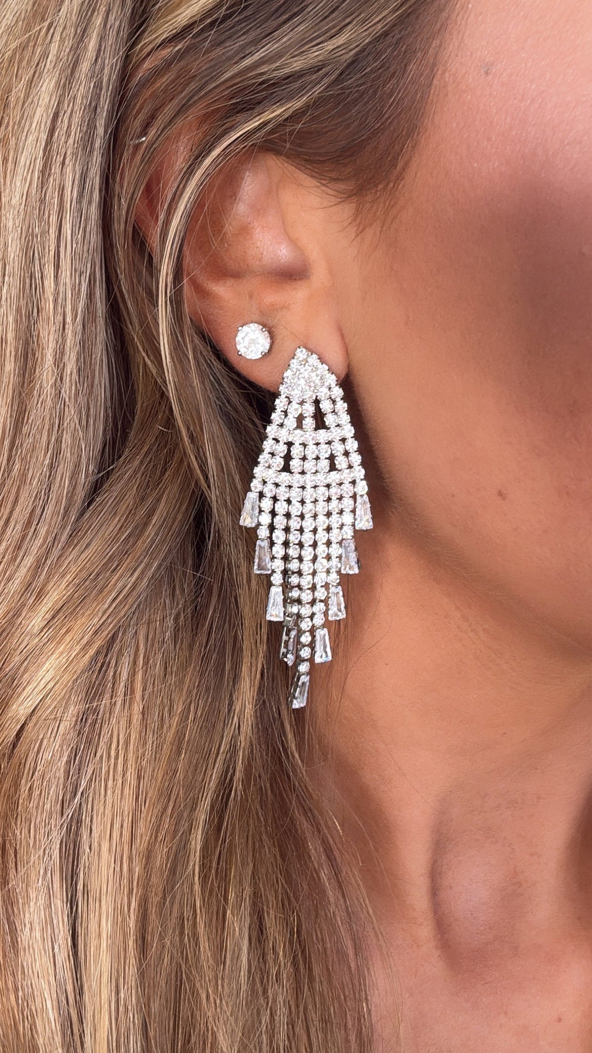 Glisten Babe Dangle Earring, Silver