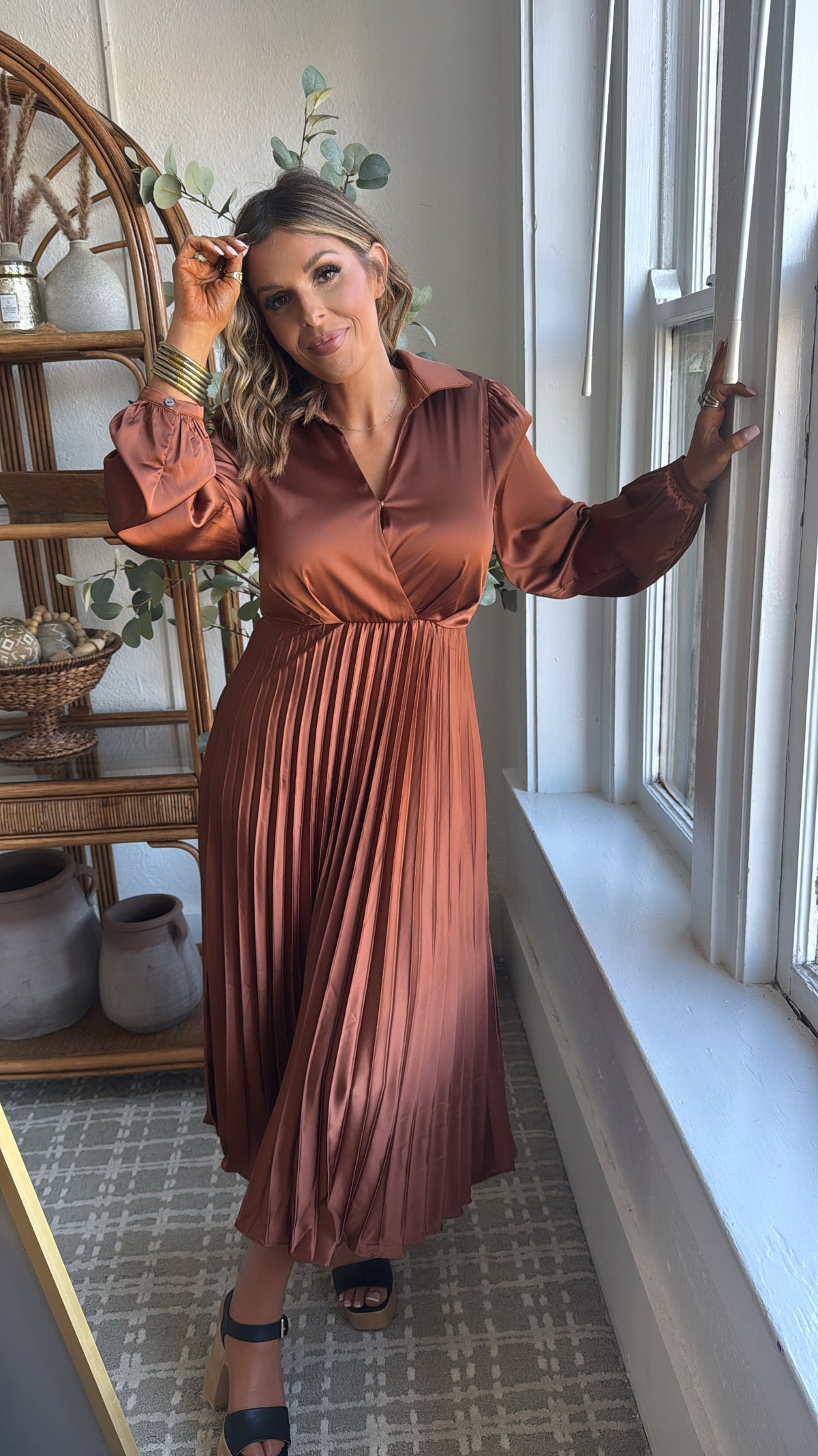 Autumn Grace Maxi Dress, Toffee