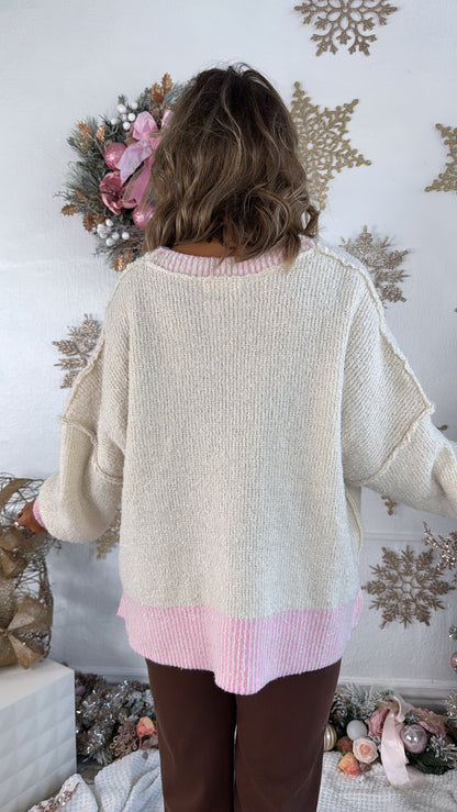 Bear Nutcracker Sweater Top, Ivory