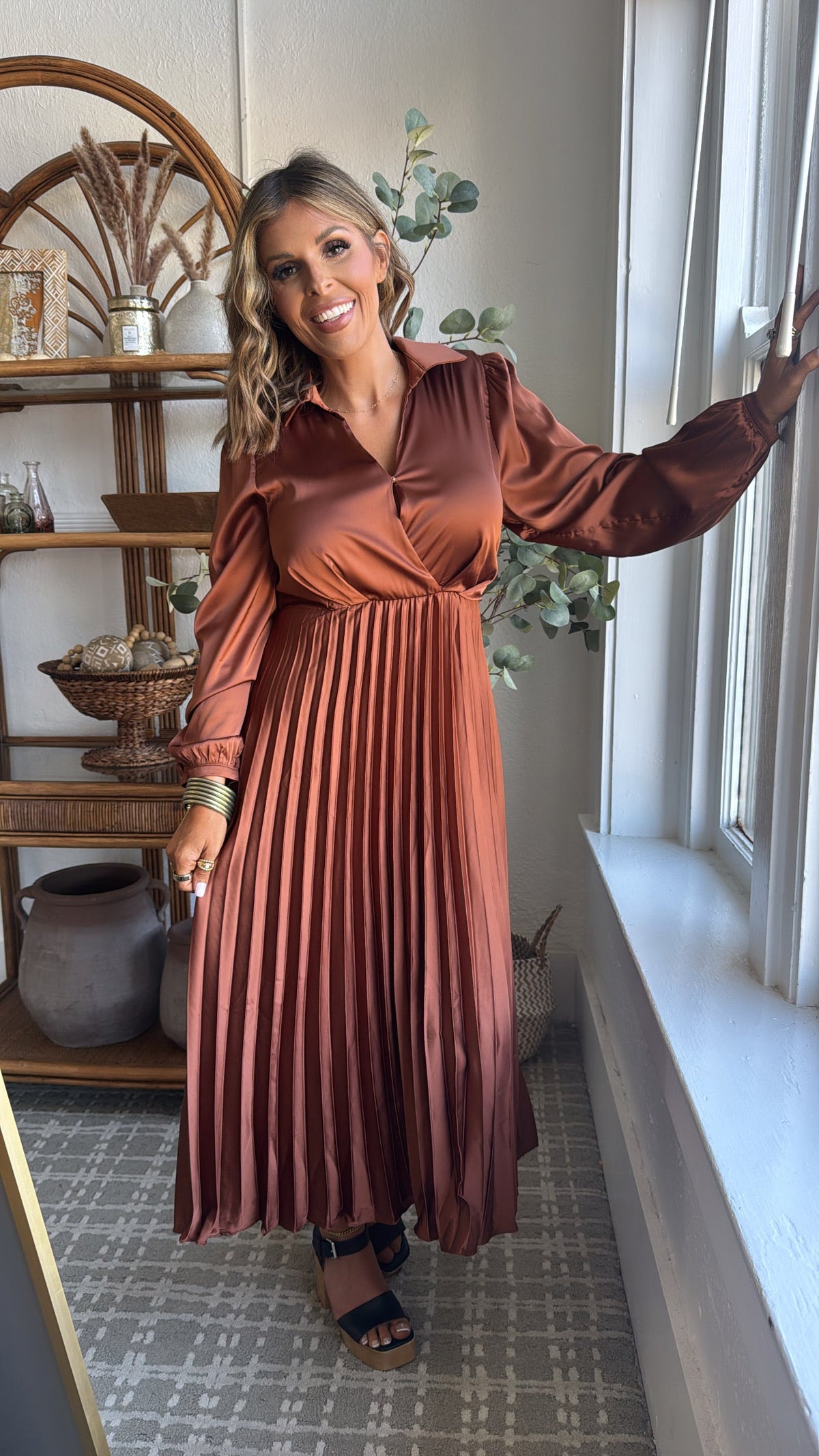Autumn Grace Maxi Dress, Toffee