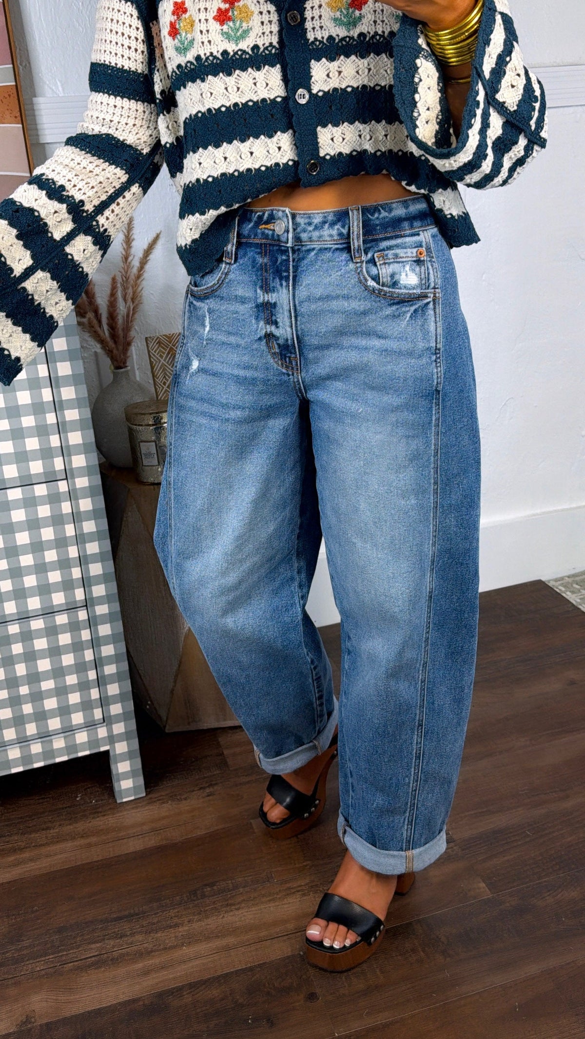 City Sculpt Barrel Jean, Medium