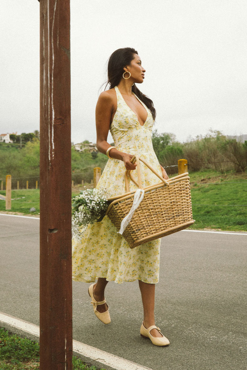 Alice Floral Halter Midi Dress