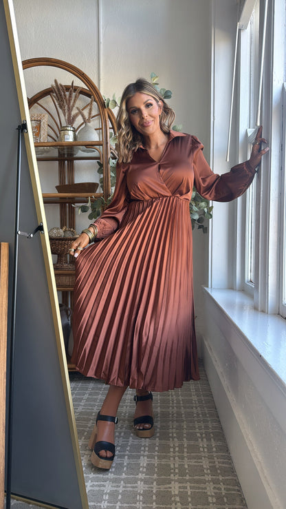 Autumn Grace Maxi Dress, Toffee