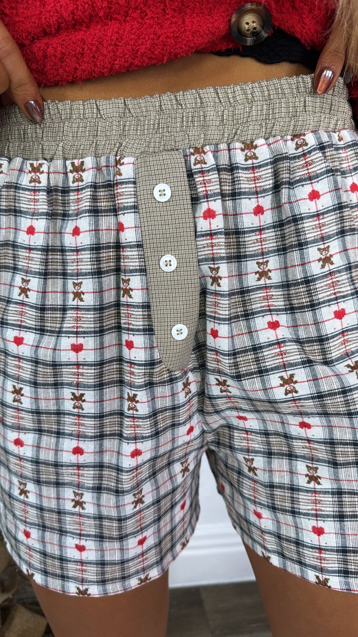 North Pole Nights Boxer Short, Taupe Combo