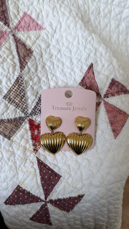 Double Heart Earring