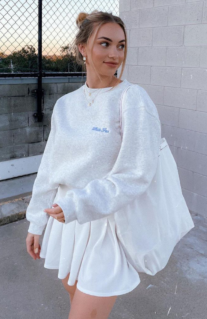 Steal Your Heart Oversized Sweater Grey Marle