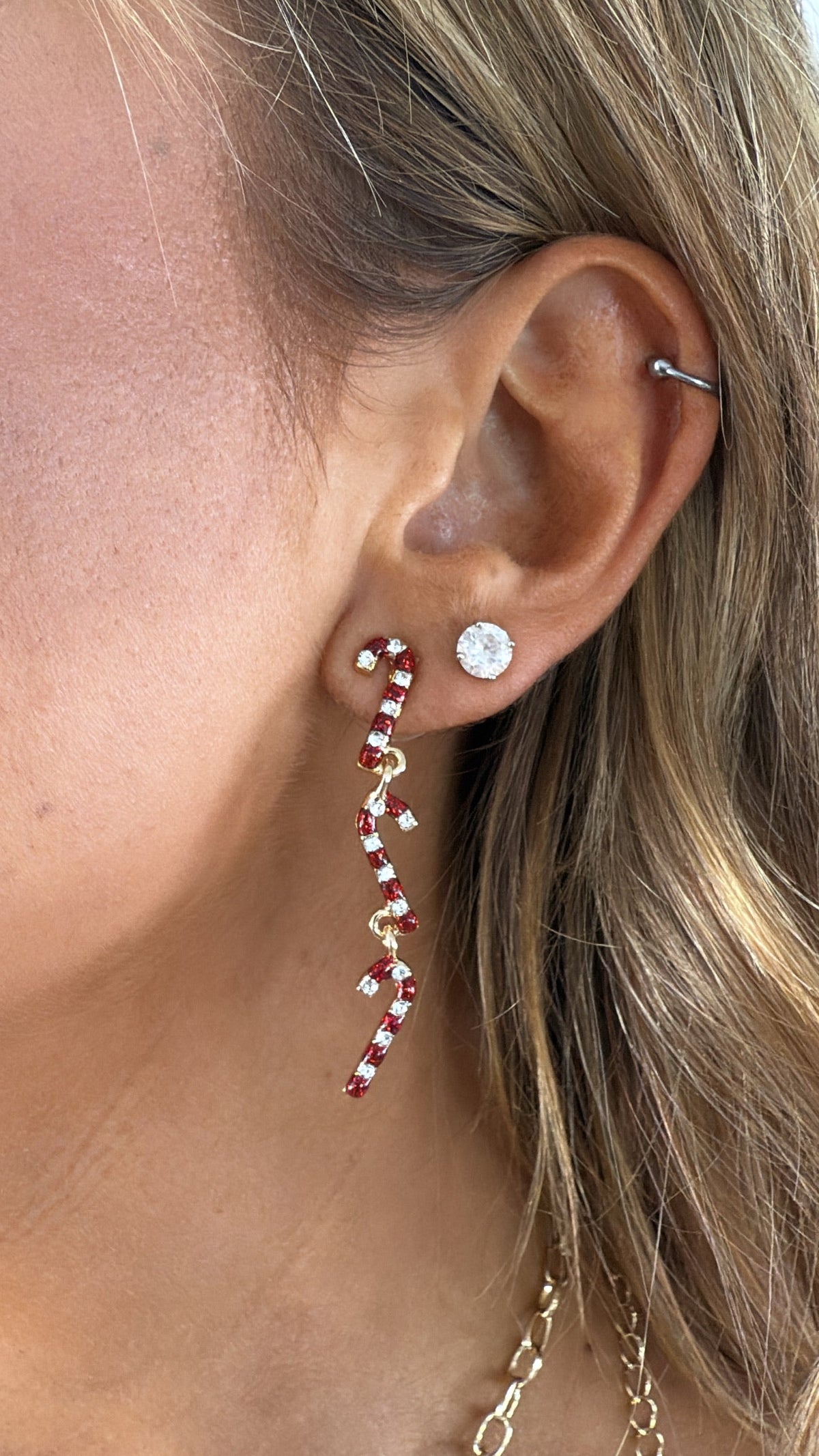 Candy Cane Dangles, Red/Gold