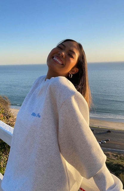 Steal Your Heart Oversized Sweater Grey Marle