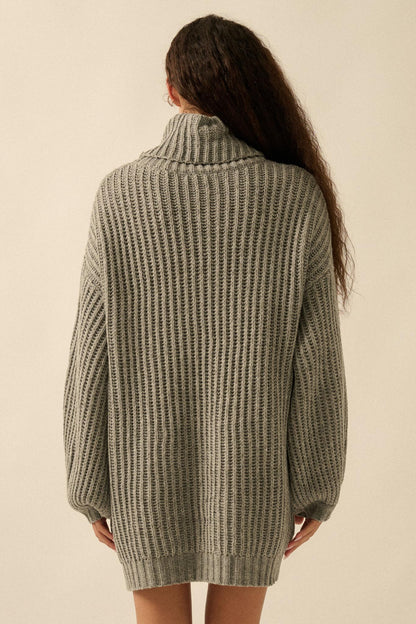 Cozy Up Chunky Knit Oversize Cowl-Neck Sweater