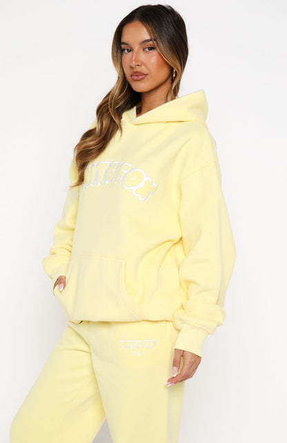 Vol. 1 Front Graphic Oversized Hoodie Lemon
