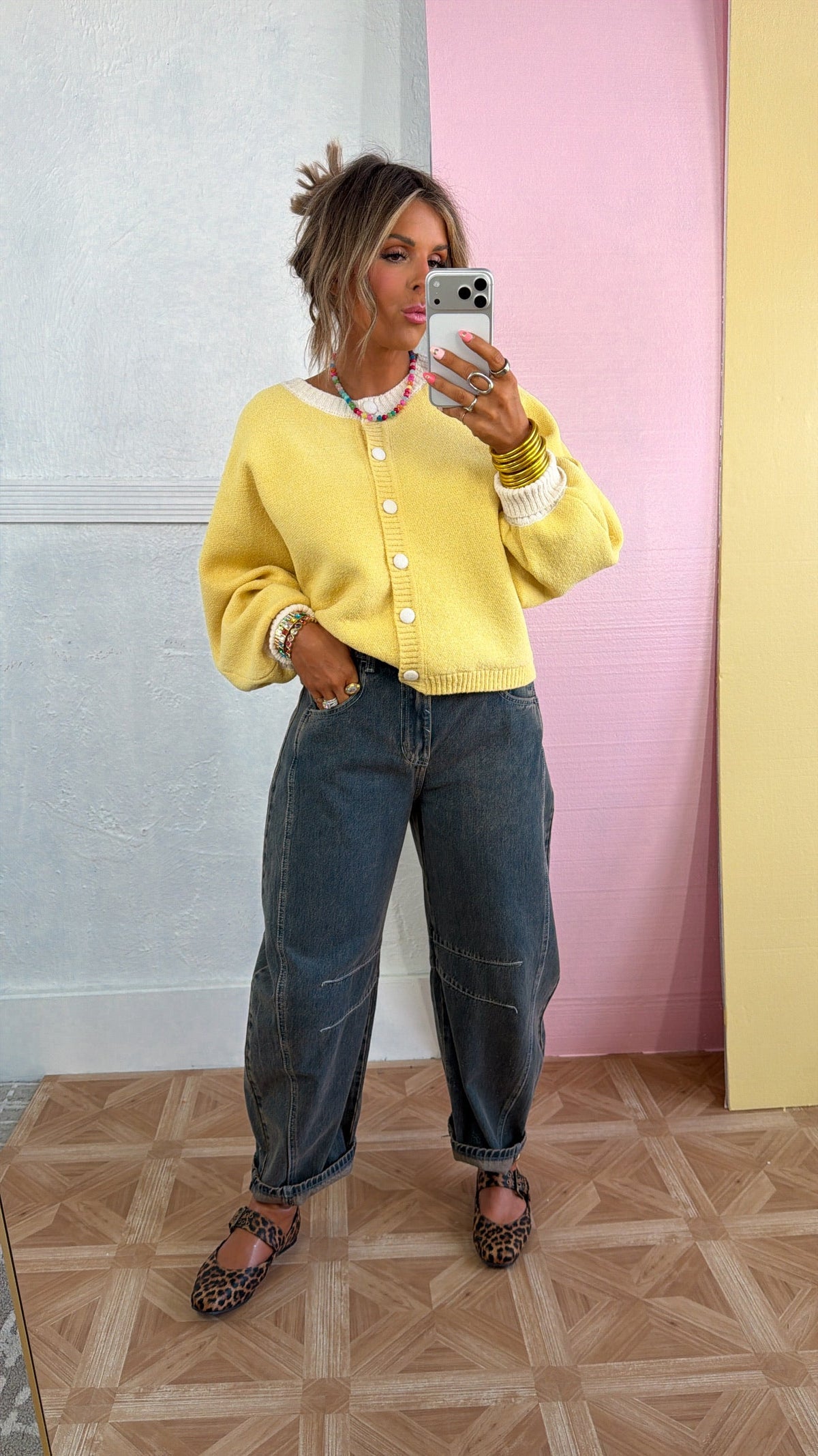 Golden Girl Cardigan, Butter Cream