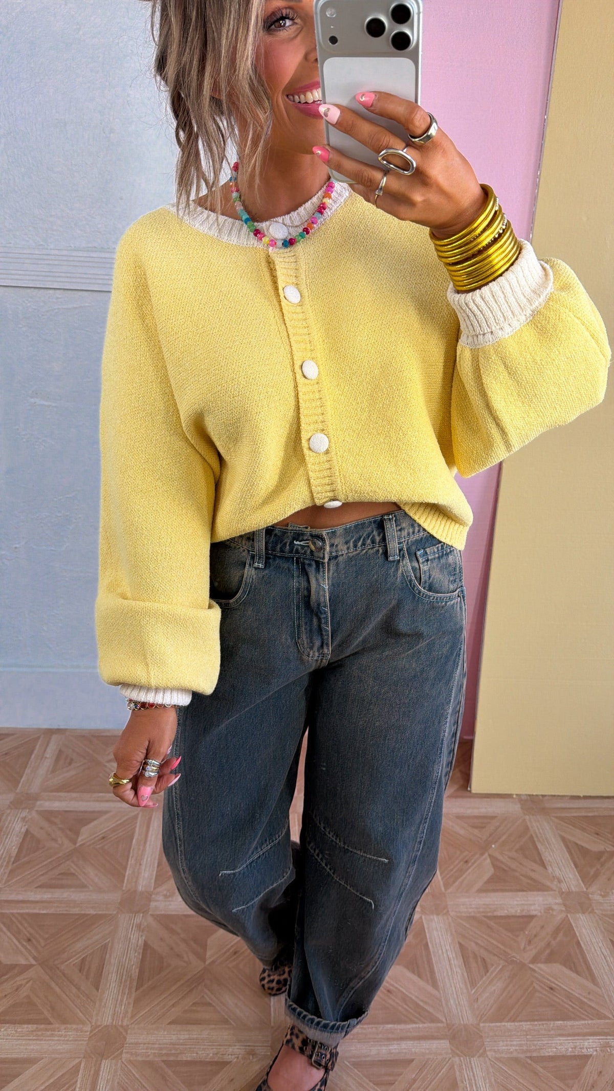 Golden Girl Cardigan, Butter Cream