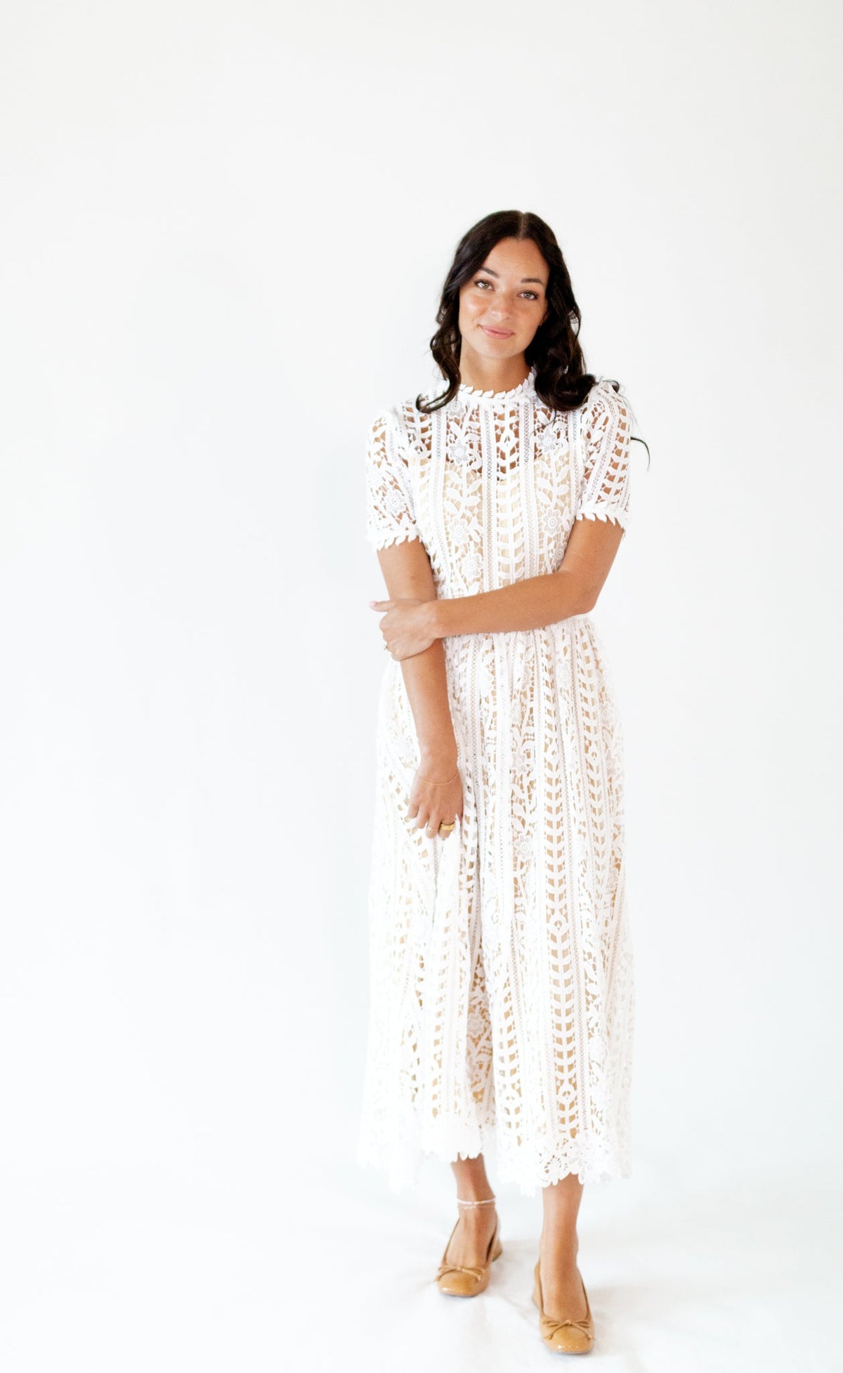 Angelica Lace Midi Dress