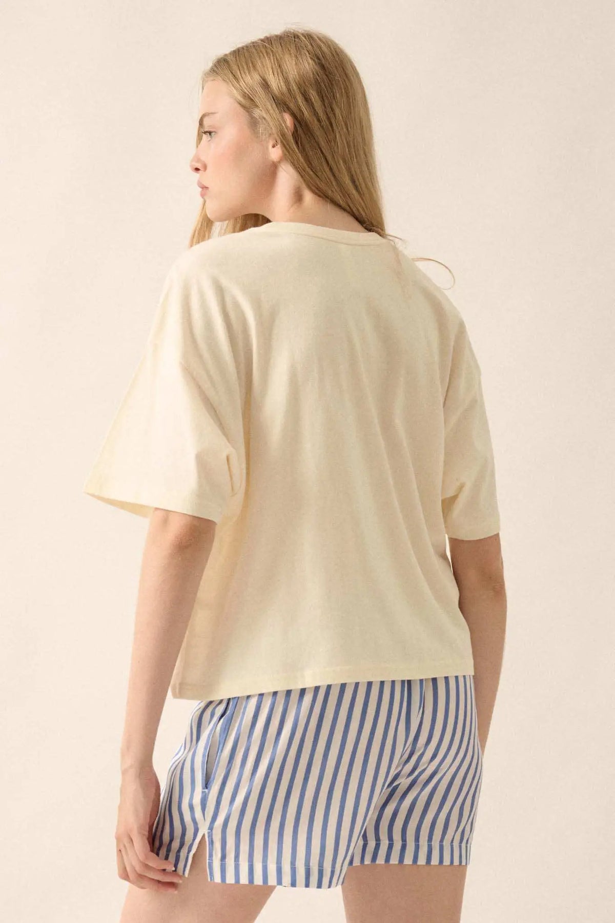 Best Wishes Garment-Dyed Floral Graphic Tee