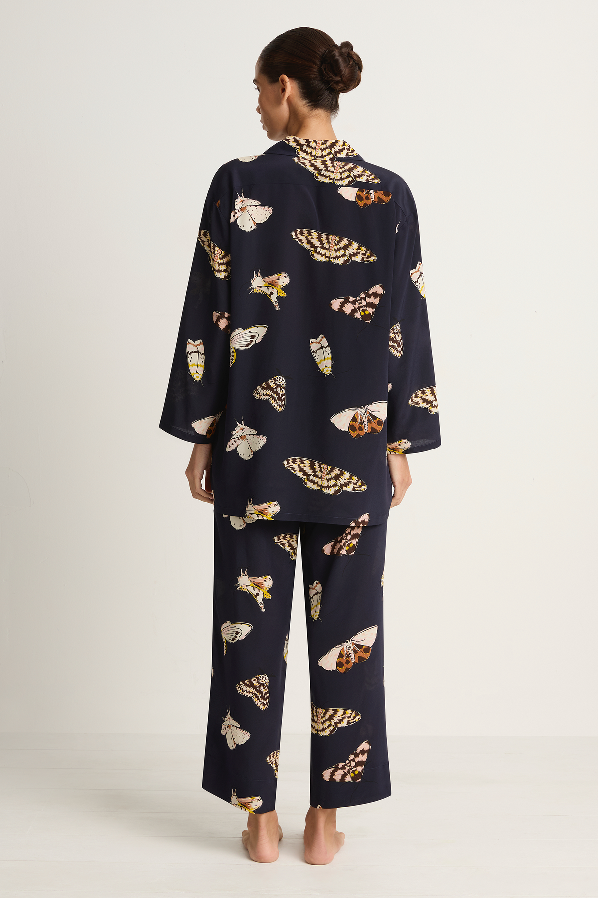 Olivia Von Halle Casablanca Pajamas - Notte Navy Moth