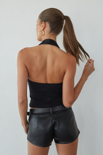 Tavi Ribbed Halter Top