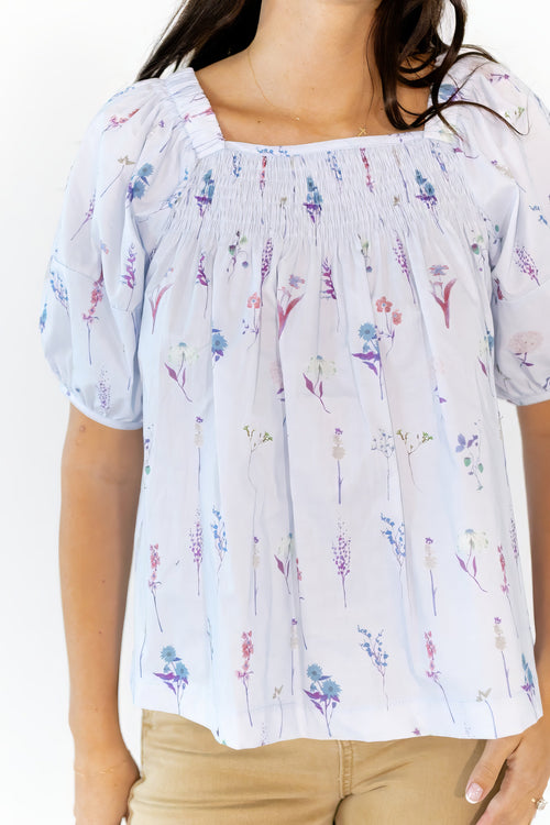 Reina Smocked Floral top