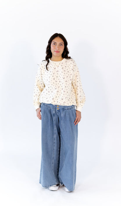 Lidia Ditsy Floral Crewneck