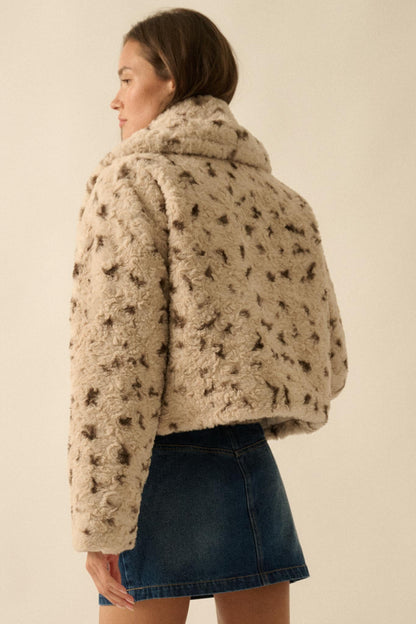 Beautiful Creature Spotted Faux Fur Jacket