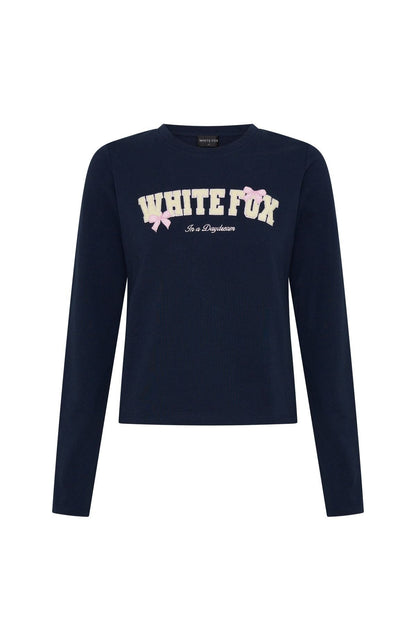 Daydreamers Madeline Long Sleeve Baby Tee Navy
