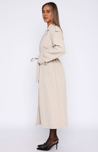 Working Overtime Trench Beige