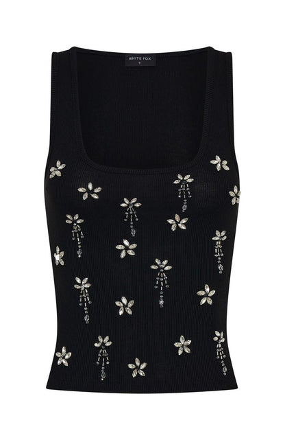 Sinful Embrace Rib Tank Black