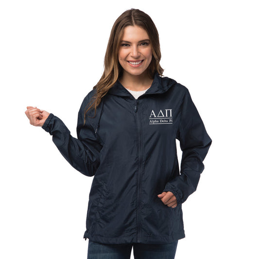 Alpha Delta Pi Lightweight Windbreaker Jacket
