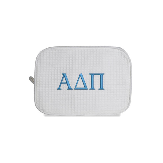 Alpha Delta Pi Waffle Weave Cosmetic Bag