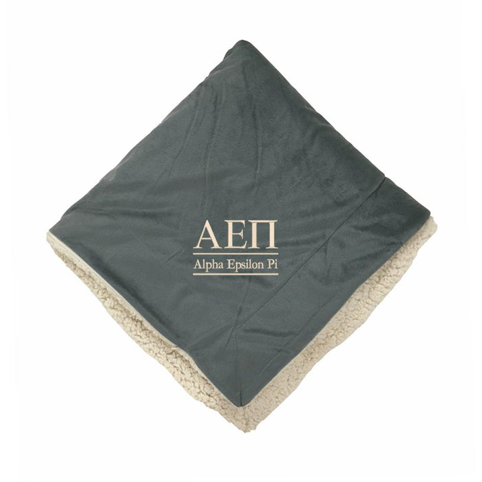 Alpha Epsilon Pi Sherpa Lined Blanket