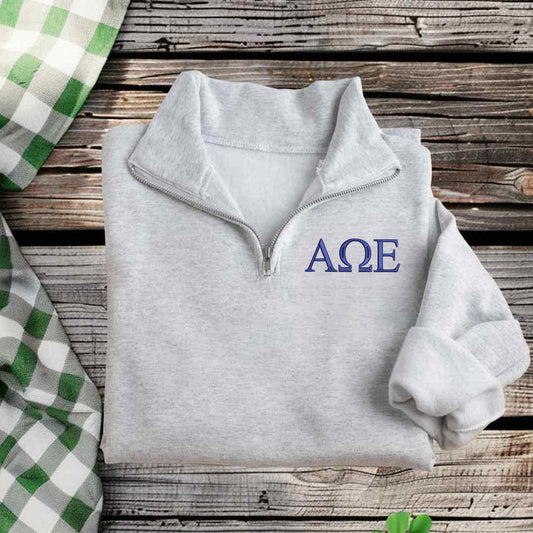 Alpha Omega Epsilon Pullover Qzip Sweatshirt