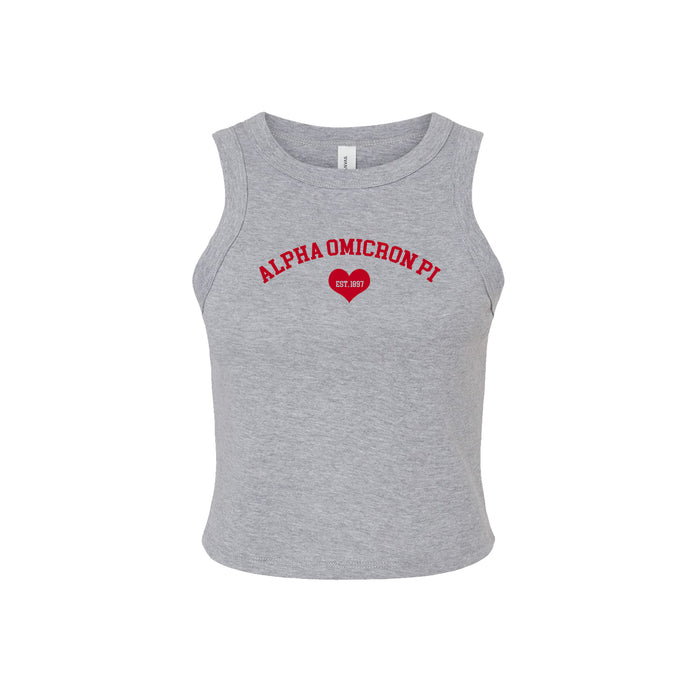 Alpha Omicron Pi Cropped Tank Top