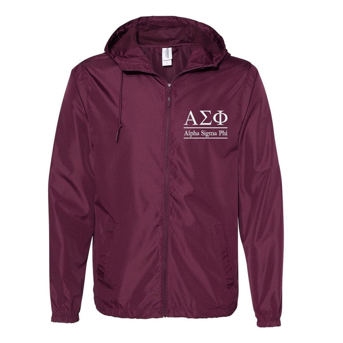 Alpha Sigma Phi Full Zip Windbreaker