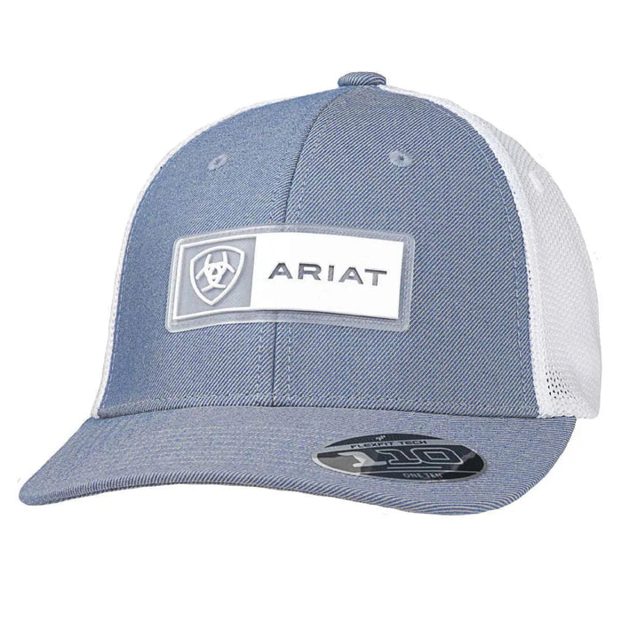 ARIAT Rubber Logo Patch (Blue/White) - Trucker Cap - Hatcountry