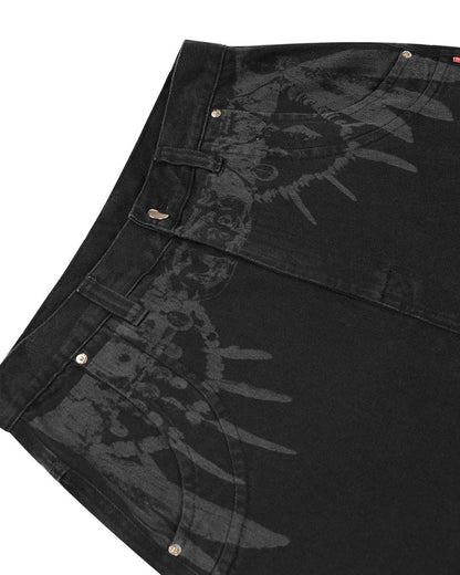 BERMUDA JEANS CURVALÍNEA CINTO TRIBAL - Four Street