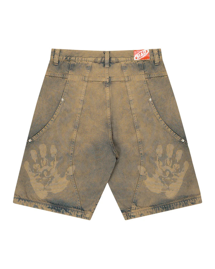 BERMUDA JEANS CURVALÍNEA DOUBLE HAND MARROM - Four Street